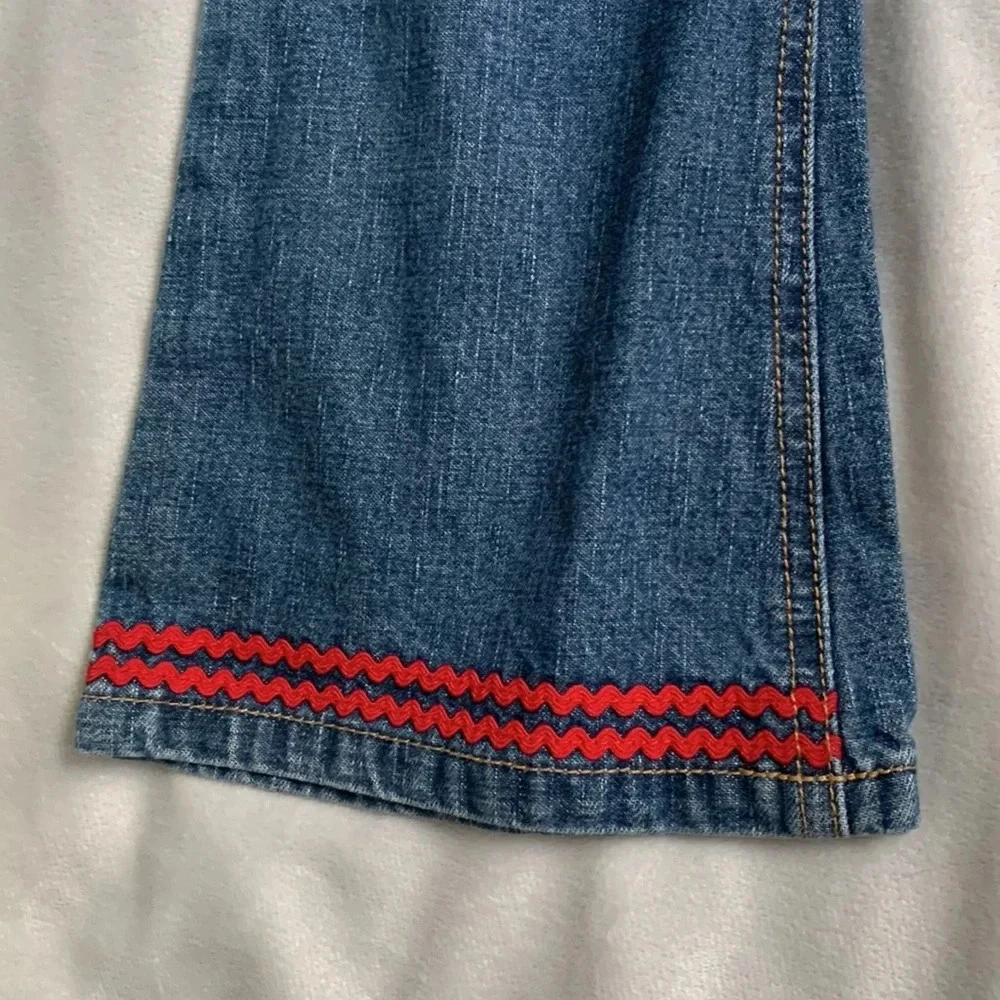 Gymboree size 5t girls flare jeans Gingerbread house embroider sugar and spice